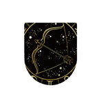 Gold And Black Sagittarius Sign Print Toilet Lid Cover