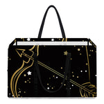 Gold And Black Sagittarius Sign Print Utility Tote Bag