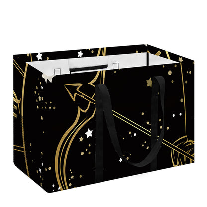 Gold And Black Sagittarius Sign Print Utility Tote Bag