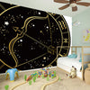 Gold And Black Sagittarius Sign Print Wall Sticker