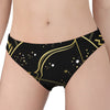 Gold And Black Sagittarius Sign Print Women's Panties