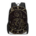 Gold And Black Scorpio Sign Print 17 Inch Backpack