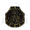 Gold And Black Scorpio Sign Print Adjustable Apron