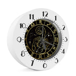 Gold And Black Scorpio Sign Print Alarm Clock