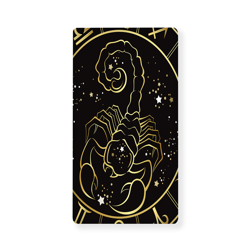 Gold And Black Scorpio Sign Print Baby Crib Sheet