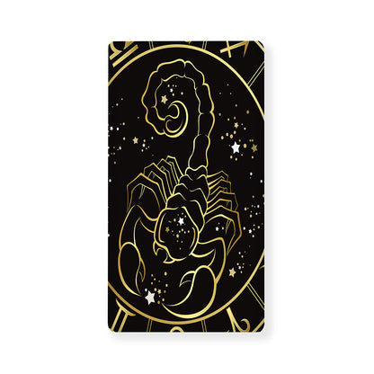 Gold And Black Scorpio Sign Print Baby Crib Sheet