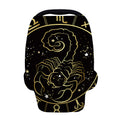 Gold And Black Scorpio Sign Print Baby Seat Cover