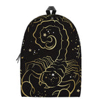 Gold And Black Scorpio Sign Print Backpack