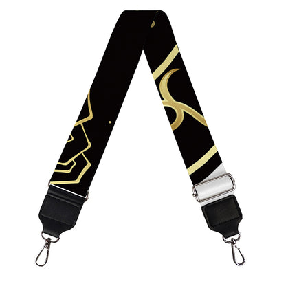 Gold And Black Scorpio Sign Print Bag Strap