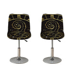 Gold And Black Scorpio Sign Print Bar Stool Covers