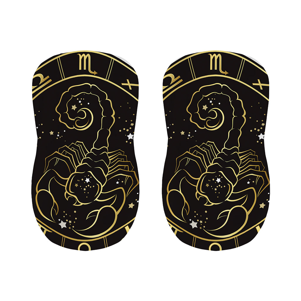 Gold And Black Scorpio Sign Print Bar Stool Covers