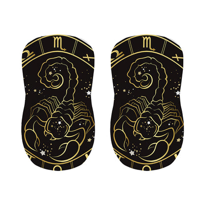 Gold And Black Scorpio Sign Print Bar Stool Covers