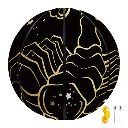 Gold And Black Scorpio Sign Print Basketball