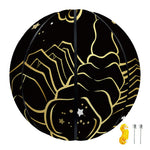 Gold And Black Scorpio Sign Print Basketball