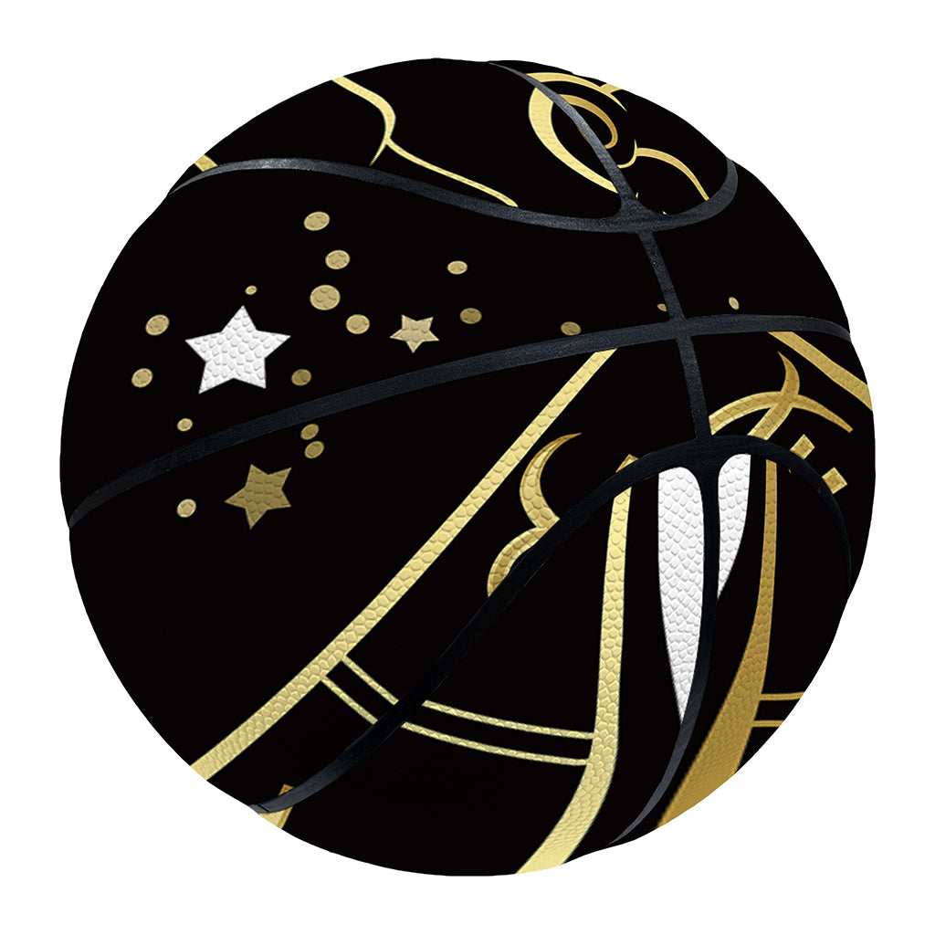 Gold And Black Scorpio Sign Print Basketball