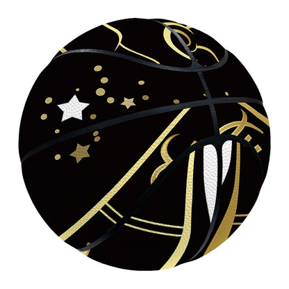 Gold And Black Scorpio Sign Print Basketball