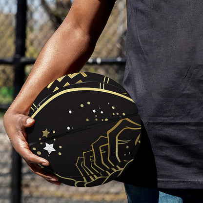 Gold And Black Scorpio Sign Print Basketball