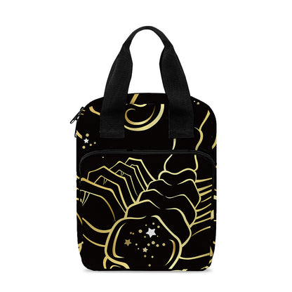 Gold And Black Scorpio Sign Print Bible Tote Bag