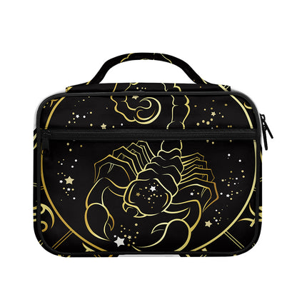 Gold And Black Scorpio Sign Print Briefcase Bible Bag