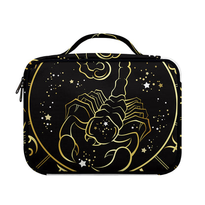 Gold And Black Scorpio Sign Print Briefcase Bible Bag