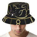 Gold And Black Scorpio Sign Print Bucket Hat