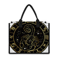 Gold And Black Scorpio Sign Print Canvas Tote Bag