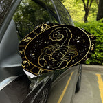 Gold And Black Scorpio Sign Print Car Side Mirror Covers