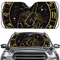 Gold And Black Scorpio Sign Print Car Windshield Sun Shade