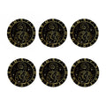 Gold And Black Scorpio Sign Print Coaster Set
