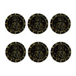 Gold And Black Scorpio Sign Print Coaster Set