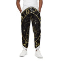 Gold And Black Scorpio Sign Print Cotton Sweatpants