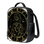 Gold And Black Scorpio Sign Print Crossbody Lunch Bag