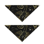 Gold And Black Scorpio Sign Print Dog Bandana