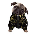Gold And Black Scorpio Sign Print Dog Zip Up Jacket