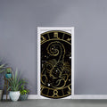 Gold And Black Scorpio Sign Print Door Sticker