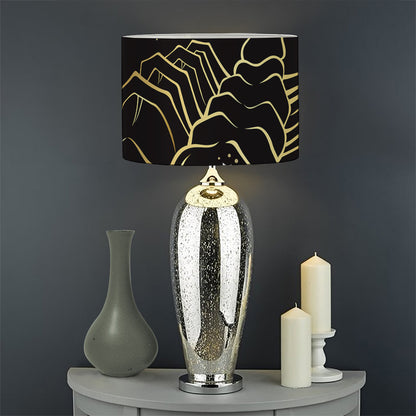 Gold And Black Scorpio Sign Print Drum Lamp Shade