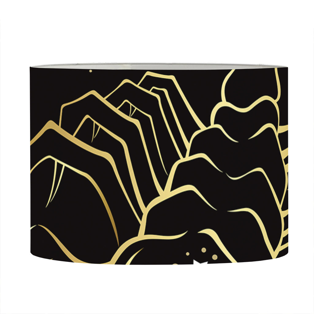 Gold And Black Scorpio Sign Print Drum Lamp Shade
