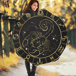 Gold And Black Scorpio Sign Print Foldable Umbrella