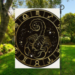 Gold And Black Scorpio Sign Print Garden Flag