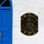 Gold And Black Scorpio Sign Print Garden Flag