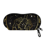 Gold And Black Scorpio Sign Print Glasses Case