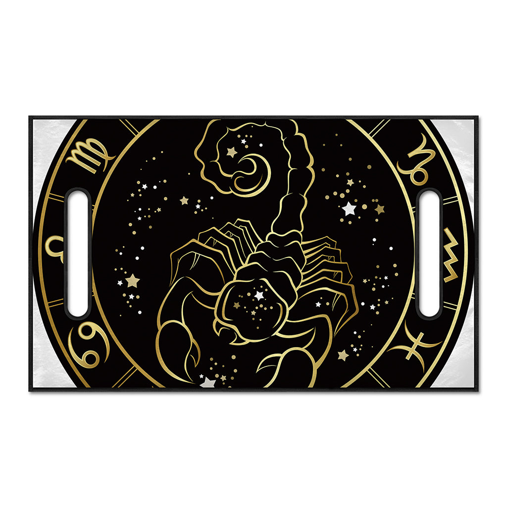 Gold And Black Scorpio Sign Print Golf Cart Seat Cover