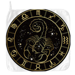Gold And Black Scorpio Sign Print Hand Towel