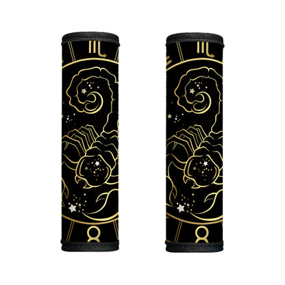 Gold And Black Scorpio Sign Print Handle Covers