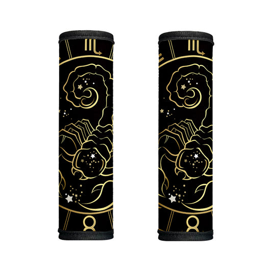 Gold And Black Scorpio Sign Print Handle Covers