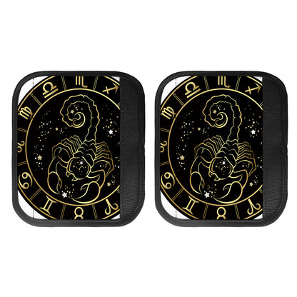 Gold And Black Scorpio Sign Print Handle Covers