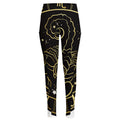 Gold And Black Scorpio Sign Print High-Waisted Pocket Leggings