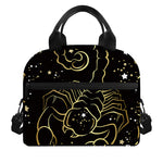 Gold And Black Scorpio Sign Print Insulated Lunch Bag