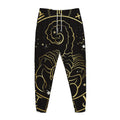 Gold And Black Scorpio Sign Print Jogger Pants