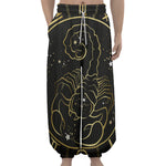 Gold And Black Scorpio Sign Print Lantern Pants